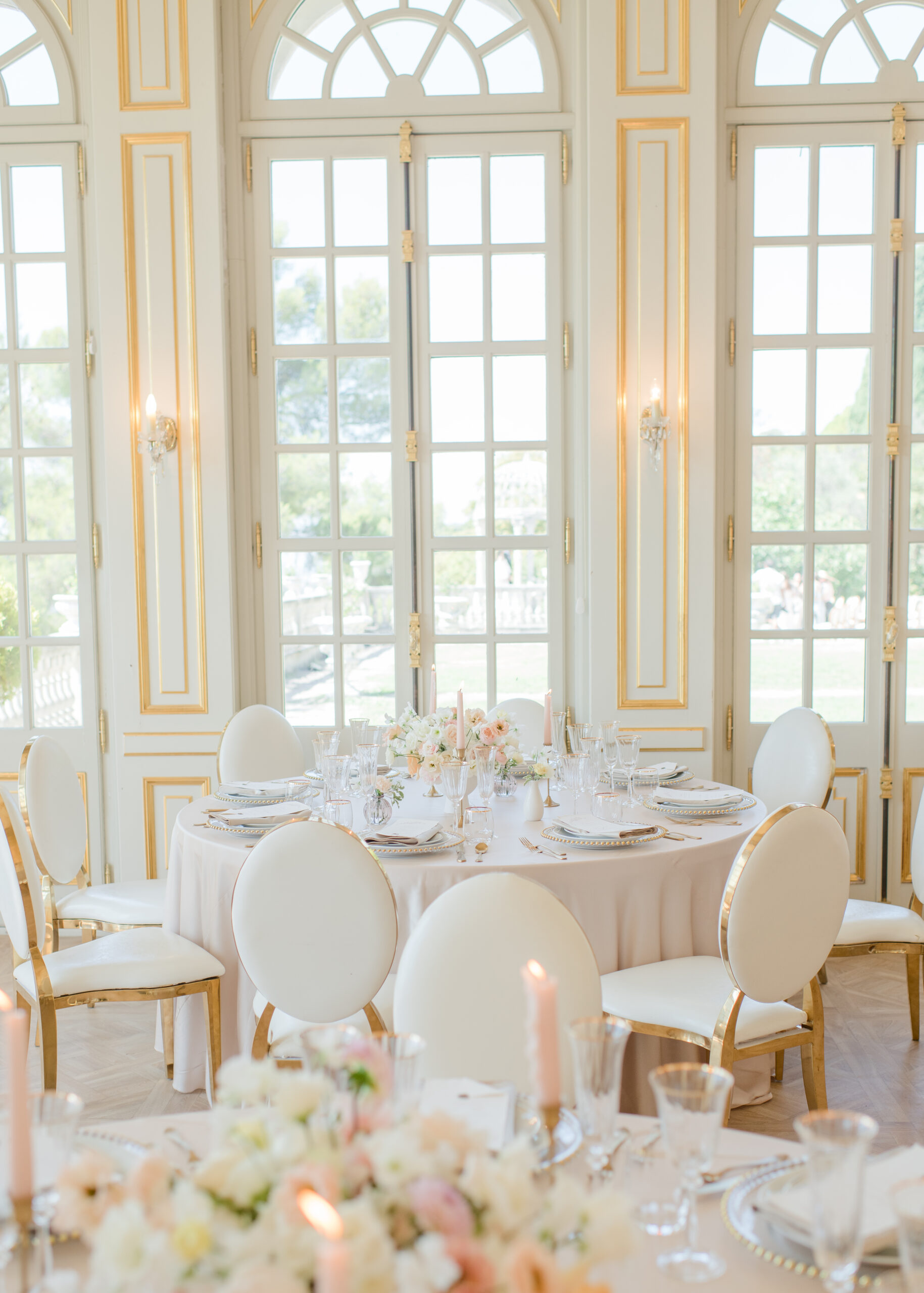 reception dining hall in chateau