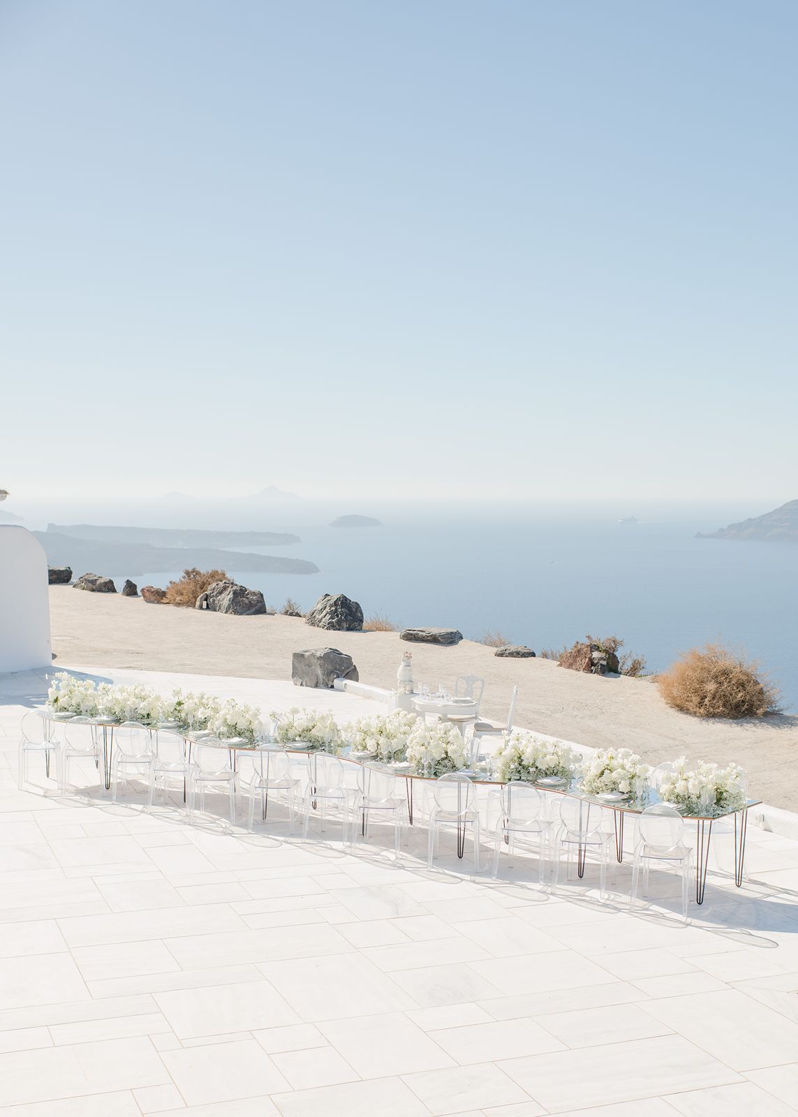 wedding reception at rocabella santorini