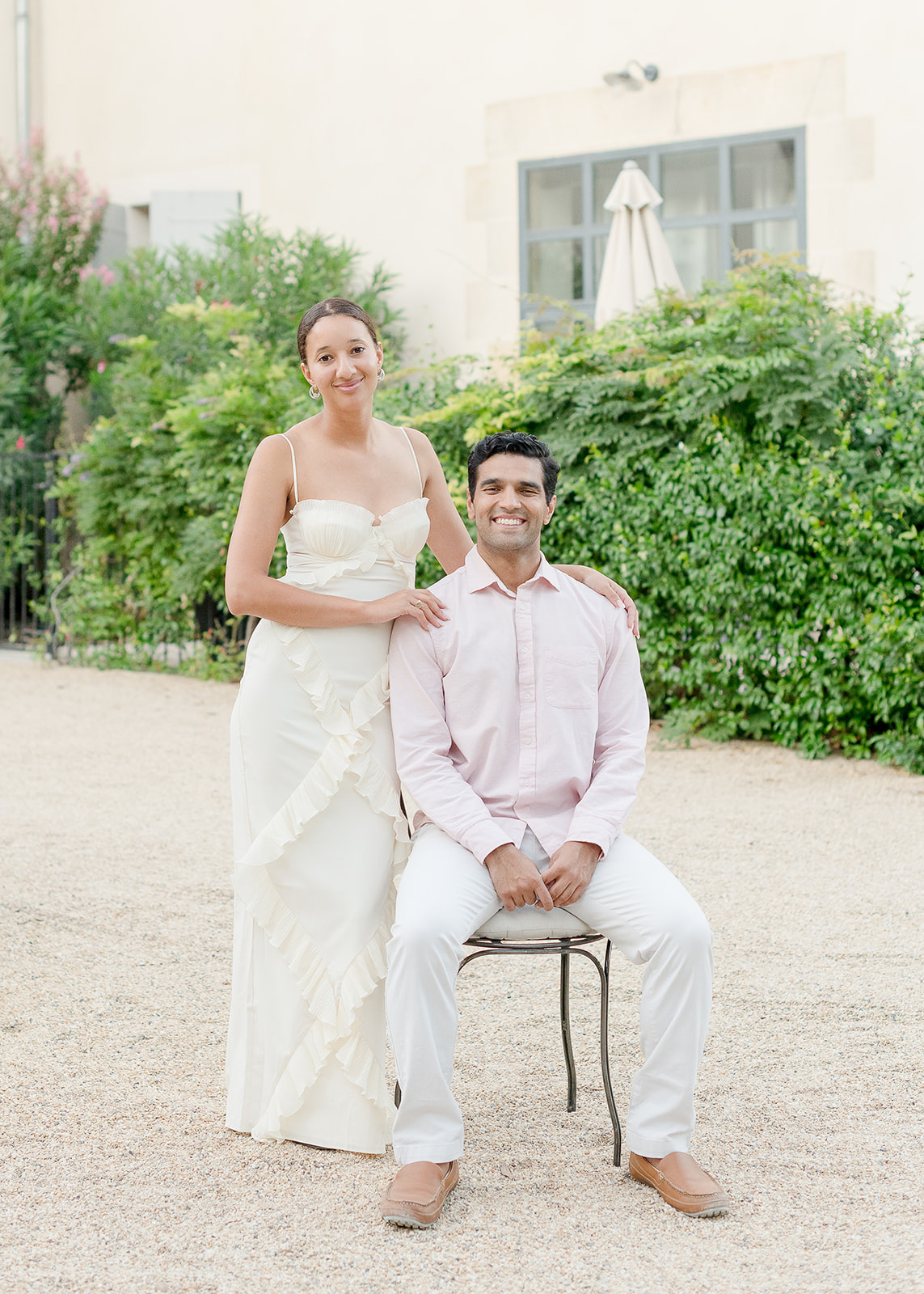 Chateau Les Carrasses Wedding rehearsal outfits