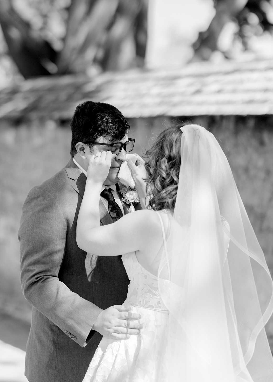 The Barns at Cooper Molera Wedding first look with couple