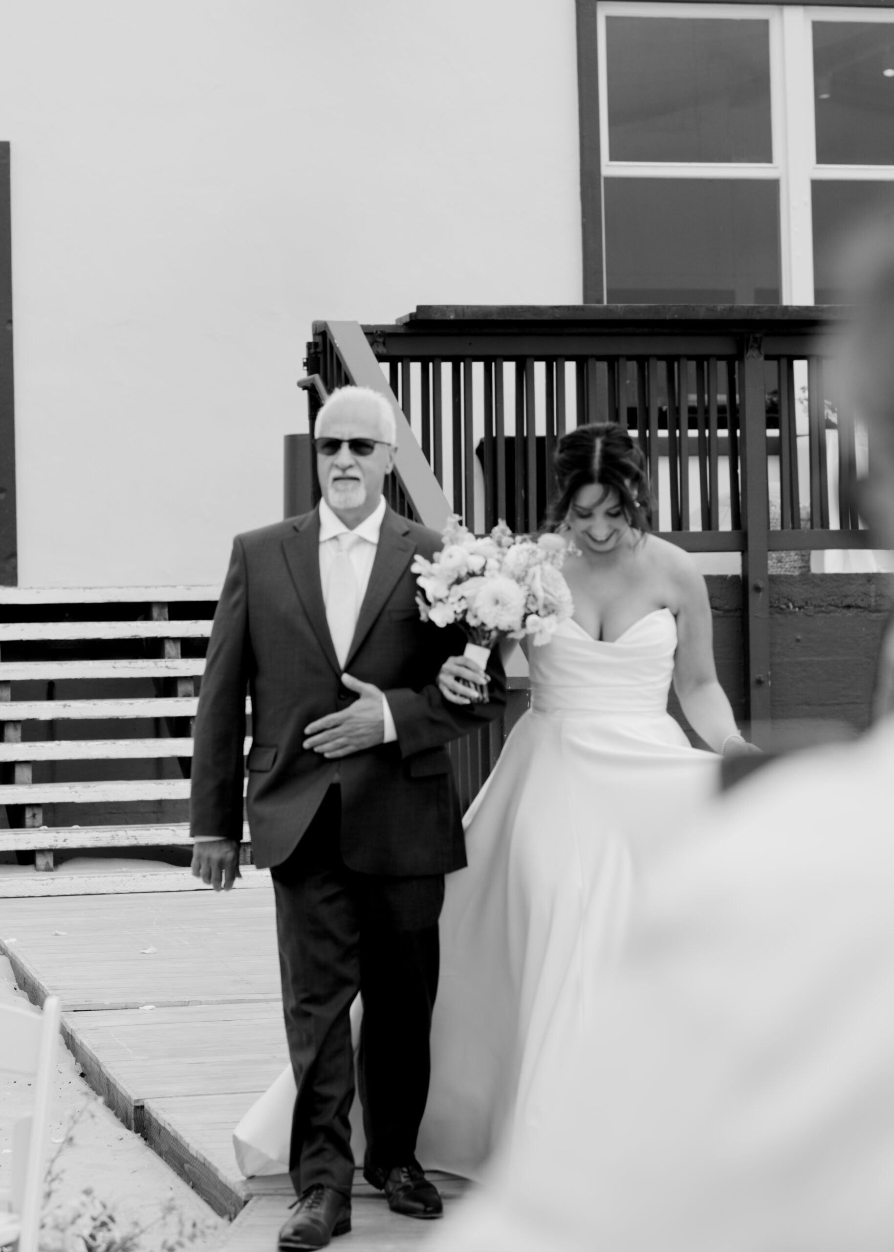 bride walking down aisle.